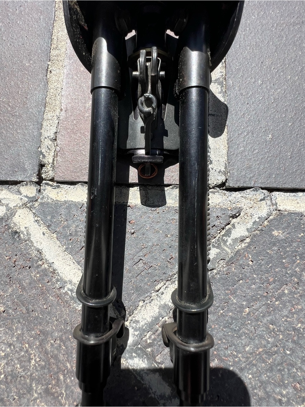 9 Inch Black Bipod for Hunting - Picture 4 of 10